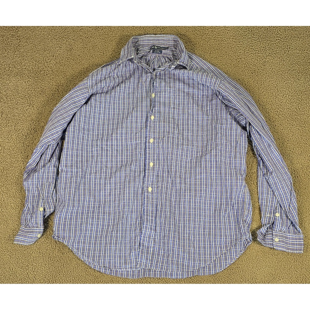 VTG 90s Polo Ralph Lauren Blaire Shirt Mens XL Made in USA Plaid Button Down